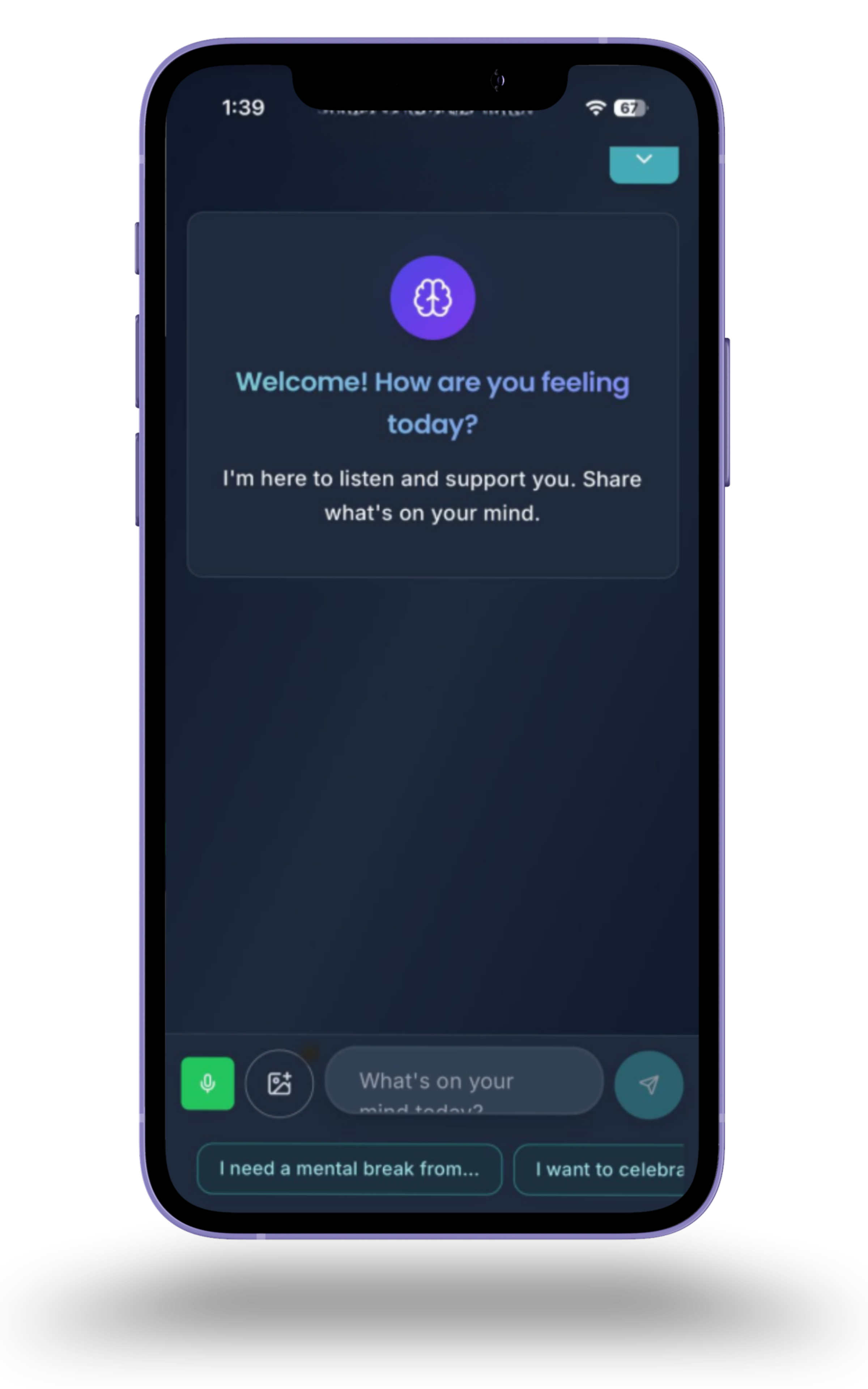 PsychPal app conversation about anxiety